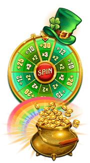 9 pots of gold free spins wheel